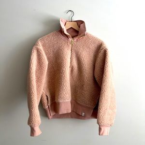 Varley Roselle Sherpa Half Zip Sweatshirt Size medium